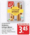 Delikatess-Geflügel-Wiener von GUTGÜNSTIG für 3,45 € bei E center im Angebot Delikatess-Geflügel-Wiener von GUTGÜNSTIG im aktuellen E center Prospekt
