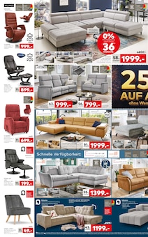 Couch im porta Möbel Prospekt "FROHES NEUES SPAREN!" mit 4 Seiten (Hannover)