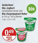 Bio-Joghurt oder Bio-Ziegenjoghurt Natur von Andechser im aktuellen V-Markt Prospekt für 0,49 €