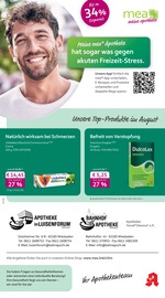 mea - meine apotheke Apotheken Prospekt der aktuellen Woche mit 4 Seiten, gültig von 01.08.2026 bis 31.08.2026, in Wiesbaden und Umgebung Aktueller mea - meine apotheke Apotheken Prospekt in Wiesbaden und Umgebung, "Unsere August-Angebote" mit 4 Seiten, 01.08.2026 - 31.08.2026