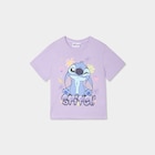 T-shirt manches courtes coton Stitch parme fille à 5,00 € dans le catalogue La Halle