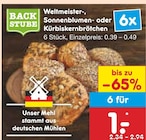 Aktuelle Wecker Angebote bei Netto Marken-Discount in Ingolstadt Aktuelles Weltmeisterbrötchen, Sonnenblumenbrötchen oder Kürbiskernbrötchen Angebot bei Netto Marken-Discount in Ingolstadt ab 0,39 €