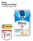 H-Sahne zum Kochen im Angebot bei GLOBUS in Saarlouis H-Sahne zum Kochen Angebote von MinusL bei GLOBUS Saarlouis für 1,29 €