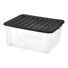 Boîte de rangement transparente avec couvercle 16,7 L - Brico Dépôt à Créteil Boîte de rangement transparente avec couvercle 16,7 L en promo chez Brico Dépôt Créteil à 4,00 €
