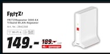 FRITZ!Repeater 3000 AX Triband WLAN-Repeater im MediaMarkt Saturn Prospekt FRITZ!Repeater 3000 AX Triband WLAN-Repeater von Fritz! im aktuellen MediaMarkt Saturn Prospekt für 149,00 €