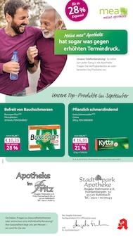 Aktueller mea - meine apotheke Prospekt "Unsere September-Angebote" Seite 1 von 4 Seiten für Kulmbach