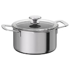 Topf im IKEA Prospekt Topf mit Deckel Edelstahl/Glas 3 l von HEMKOMST im aktuellen IKEA Prospekt für 29,74 €