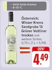 Sandgrube 13 Grüner Veltliner trocken und weitere Sorten bei EDEKA im Mainz Prospekt für 4,49 €