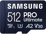 Speicherkarte im MediaMarkt Saturn Prospekt PRO Ultimate, Micro-SD Speicherkarte, 512 GB, 200 MB/s von SAMSUNG im aktuellen MediaMarkt Saturn Prospekt für 137,99 €