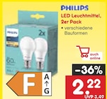 LED Leuchtmittel, 2er Pack im Angebot bei Netto Marken-Discount in Mannheim LED Leuchtmittel, 2er Pack Angebote von Philips bei Netto Marken-Discount Mannheim für 2,22 €
