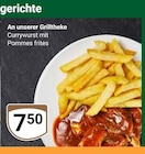Currywurst mit Pommes frites für 7,50 € bei GLOBUS im Angebot Currywurst mit Pommes frites im aktuellen GLOBUS Prospekt