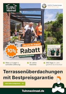 Tuinmaximaal Prospekt Terrassenüberdachungen mit Bestpreisgarantie mit 14 Seiten