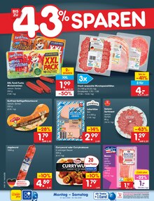 Fleisch im Netto Marken-Discount Prospekt "Aktuelle Angebote" mit 73 Seiten (Rostock)