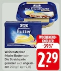 frische Butter oder Die Streichzarte Angebote von Weihenstephan bei EDEKA Reutlingen für 2,29 €