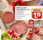 Sahne-Leberwurst fein mit Schnittlauch Angebote von REWE Hausmarke bei REWE Duisburg für 1,19 €