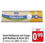 Müllbeutel mit Tragegriff Reißfest & Dicht 35 L Angebote von Swirl bei E center Filderstadt für 0,99 €