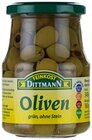 Spanische Oliven grün, ohne Stein im Angebot bei REWE in Dreieich Spanische Oliven grün, ohne Stein Angebote von Feinkost Dittmann bei REWE Dreieich für 1,99 €