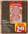 Plant ’n’ Beef Burger von  im aktuellen REWE Prospekt für 2,49 €