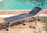 Bain de soleil pliant avec pare soleil - Hyper U à Chartres Bain de soleil pliant avec pare soleil en promo chez Hyper U Chartres à 48,99 €