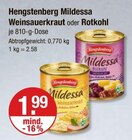 Mildessa Weinsauerkraut oder Rotkohl von Hengstenberg im aktuellen V-Markt Prospekt für 1,99 €