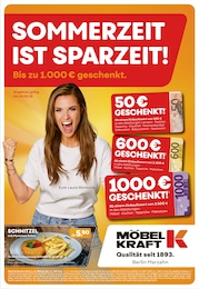Möbel Kraft Prospekt "SOMMERZEIT IST SPARZEIT!" für Berlin, 1 Seite, 03.06.2026 - 16.06.2026