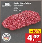 Aktuelles Rinder Hackfleisch Angebot bei Netto Marken-Discount in Reutlingen ab 4,49 €