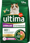 CROQUETTES À LA DINDE POUR CHAT STÉRILISÉ ULTIMA - ULTIMA en promo chez Auchan Hypermarché Montreuil à 6,83 €