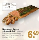 Norweger Lachs "Graved Art" im E center Prospekt Norweger Lachs "Graved Art" von Fiedlers Fischmarkt im aktuellen E center Prospekt für 6,49 €