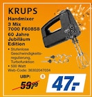 Handmixer 3 Mix 7000 F60858 60 Jahre Jubiläum Edition bei expert im Prospekt "" für 47,00 €