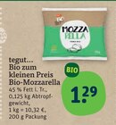 Bio-Mozzarella Angebote von tegut... bei tegut Erfurt für 1,29 €