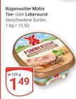 Tee- oder Leberwurst im Angebot bei GLOBUS in Bruchsal Tee- oder Leberwurst Angebote von Rügenwalder Mühle bei GLOBUS Bruchsal für 1,49 €