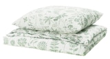 Bettwäsche-Set, 2-teilig weiß graugrün/Blumenmuster 140x200/80x80 cm von NÅLBJÖRNBÄR im aktuellen IKEA Prospekt für 24,99 €
