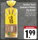 Sandwich Dinkel Harmonie Angebote von Golden Toast bei EDEKA Moers für 1,99 €