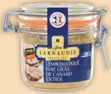 FOIE GRAS DE CANARD ENTIER - JEAN LARNAUDIE en promo chez Intermarché Niort à 16,49 €