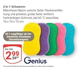 2 in 1-Schwamm Angebote von Genius bei GLOBUS Ludwigshafen für 2,99 €