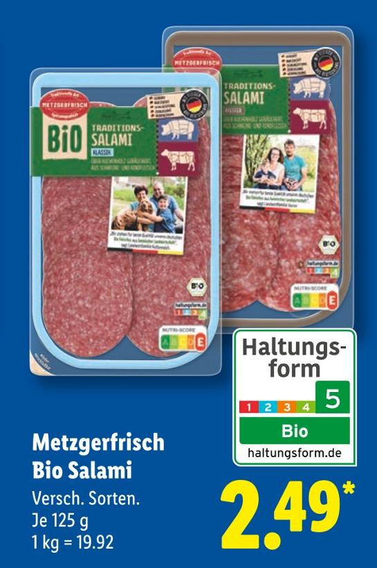 Metzgerfrisch Bio Salami