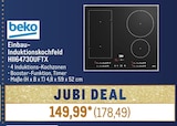 Einbau-Induktionskochfeld HII64730UFTX Angebote von Beko bei Metro Freiburg für 178,49 €