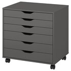 Schubladenelement auf Rollen dunkelgrau im IKEA Prospekt Schubladenelement auf Rollen dunkelgrau von ALEX im aktuellen IKEA Prospekt für 129,00 €