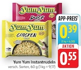 Chicken Flavour Instantnudeln Angebote von Yum Yum bei E center Fellbach für 0,39 €