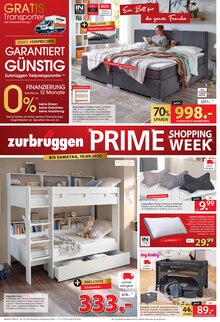 Boxspringbett im aktuellen ZurbrĂĽggen Prospekt (Bochum) Boxspringbett im ZurbrĂĽggen Prospekt "PRIME SHOPPING WEEK" mit 24 Seiten (Bochum)