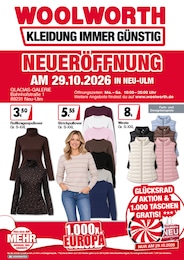 Woolworth Prospekt: "NEUERÖFFNUNG IN NEU-ULM", 8 Seiten, 29.10.2026 - 29.10.2026