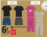 Pyjama court adulte bio - TISSAIA en promo chez E.Leclerc Clichy à 6,95 €