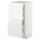 Uschr 2 Fr/3 Sch weiß/Voxtorp Hochglanz/weiß 40x37 cm Angebote von METOD / MAXIMERA bei IKEA Sindelfingen für 283,40 €