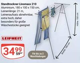 Standtrockner Linomaxx 210 im Angebot bei GLOBUS in Frechen Standtrockner Linomaxx 210 Angebote von LEIFHEIT bei GLOBUS Frechen für 34,99 €