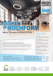 Der aktuelle RHG Baucentrum Prospekt Der aktuelle RHG Baucentrum Prospekt Decken in Hochform