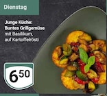 Buntes Grillgemüse mit Basilikum, auf Kartoffelrösti im Angebot bei GLOBUS in Mannheim Buntes Grillgemüse mit Basilikum, auf Kartoffelrösti Angebote bei GLOBUS Mannheim für 6,50 €
