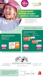 mea - meine apotheke Apotheken Prospekt der aktuellen Woche mit 4 Seiten, gültig von 01.07.2026 bis 31.07.2026, in Neuenstein und Umgebung Aktueller mea - meine apotheke Apotheken Prospekt in Neuenstein und Umgebung, "Unsere Juli-Angebote" mit 4 Seiten, 01.07.2026 - 31.07.2026
