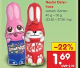 Osterhase von Nestlé für 1,69 € bei Netto Marken-Discount im Angebot Osterhase von Nestlé im aktuellen Netto Marken-Discount Prospekt