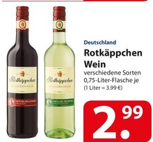 Rotkäppchen Wein bei famila Nordost in Hannover Rotkäppchen Wein im Angebot bei famila Nordost Hannover für 2,99 €