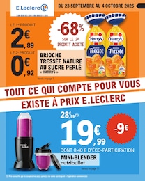 Prospectus E.Leclerc à Bastia, "TOUT CE QUI COMPTE POUR VOUS EXISTE À PRIX E.LECLERC", 32 pages, 23/09/2025 - 04/10/2025